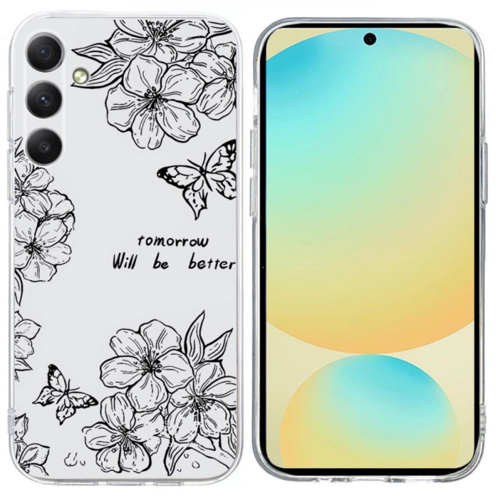 Cover Hoesje Samsung Galaxy S25 Fe Telefoonhoesje Vlinders En Bloemen