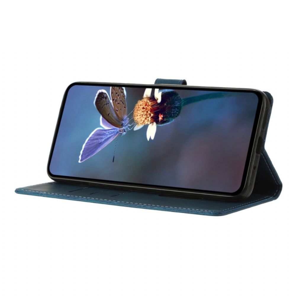 Flip Case Leren Samsung Galaxy S25 Fe Driehoekig Patroon