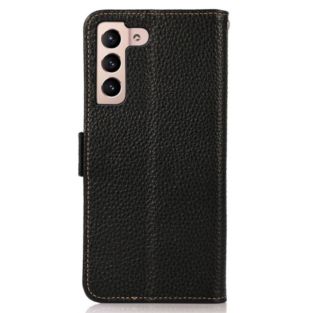 Flip Case Leren Samsung Galaxy S25 Fe Khazneh-leer Met Rfid-bescherming