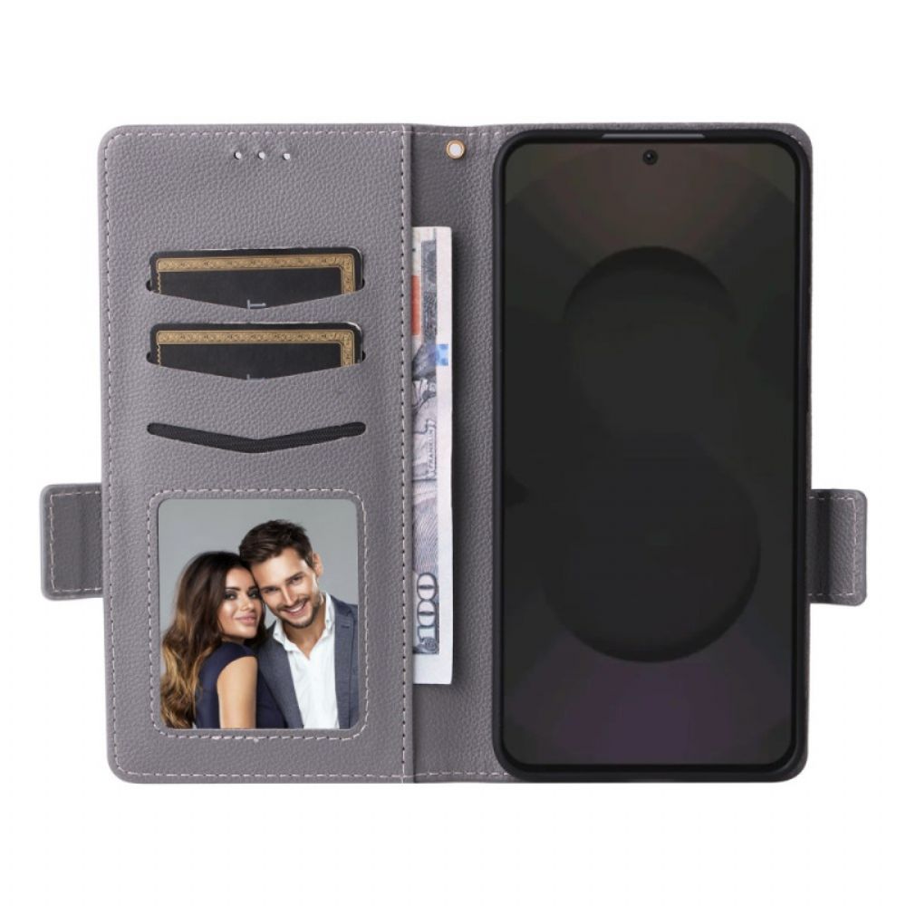 Flip Case Leren Samsung Galaxy S25 Fe Klassieke Portemonnee Met Bandje