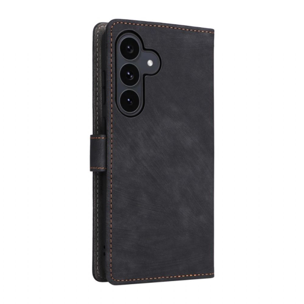 Flip Case Leren Samsung Galaxy S25 Fe Rfid-bescherming (suède-effect)