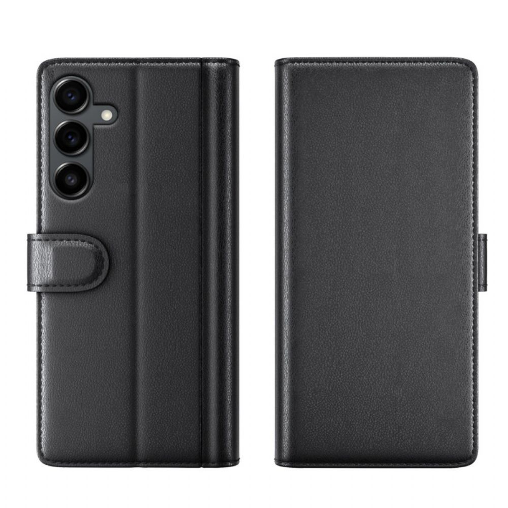 Folio-hoesje Samsung Galaxy S25 Fe Echt Leer