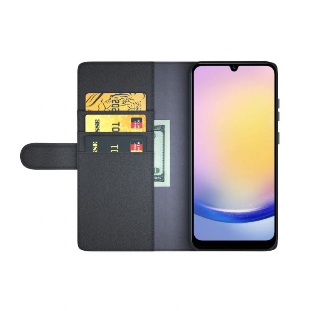 Folio-hoesje Samsung Galaxy S25 Fe Echt Leer