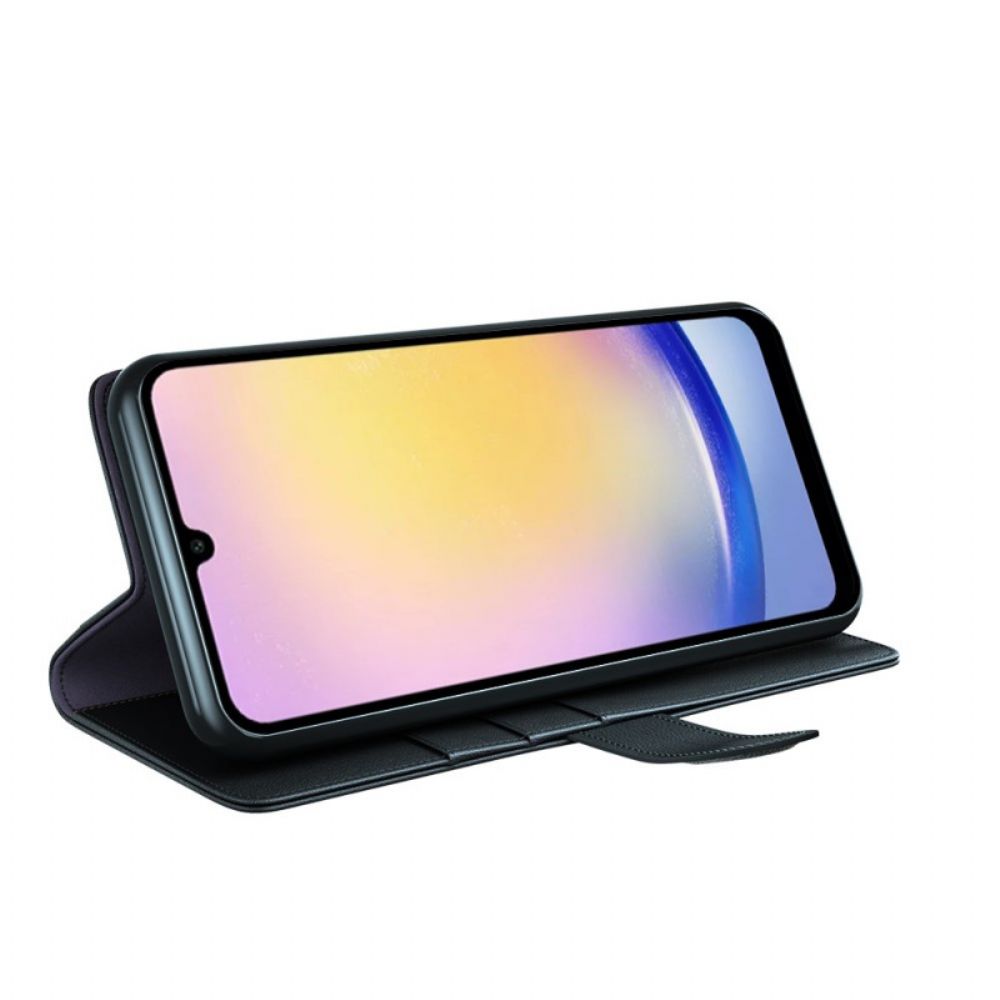 Folio-hoesje Samsung Galaxy S25 Fe Echt Leer