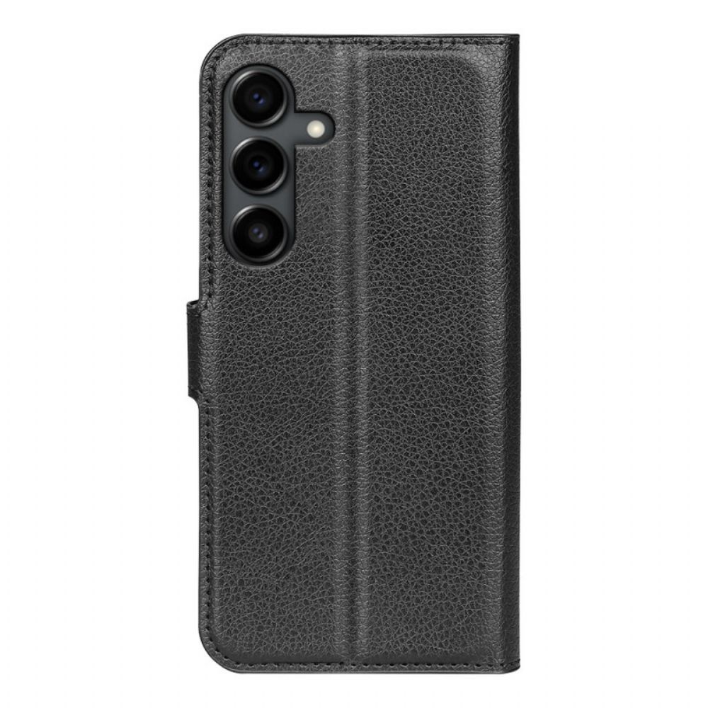 Folio-hoesje Samsung Galaxy S25 Fe Lychee Kunstleer