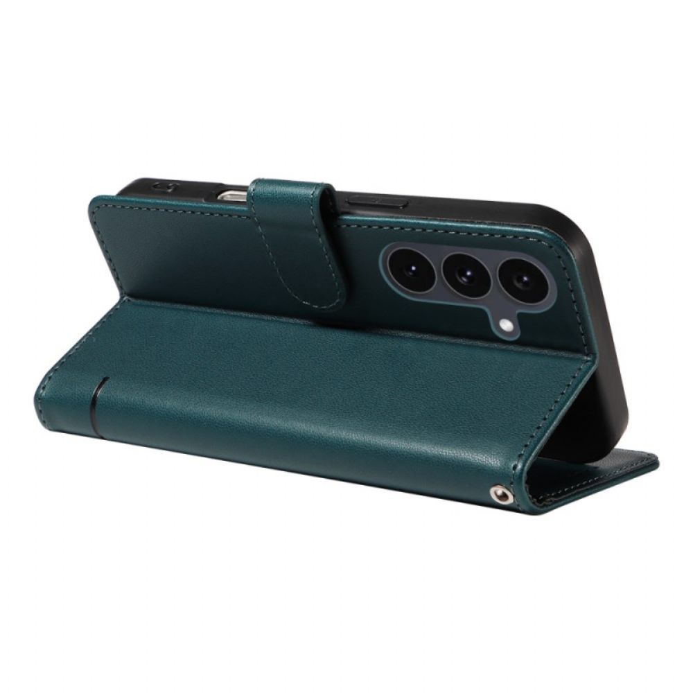 Folio-hoesje Samsung Galaxy S25 Fe Telefoonhoesje Kattenprint Met Bandje