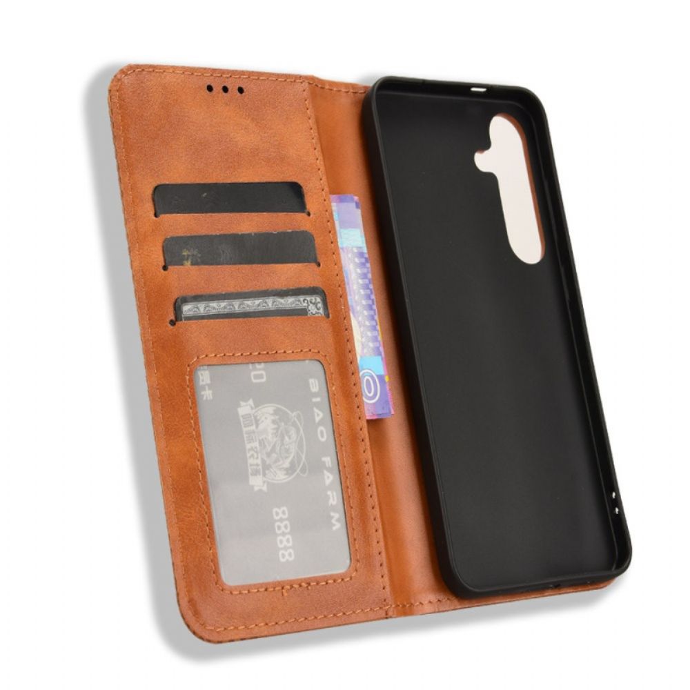 Folio-hoesje Voor Samsung Galaxy S25 Fe Vintage Rand