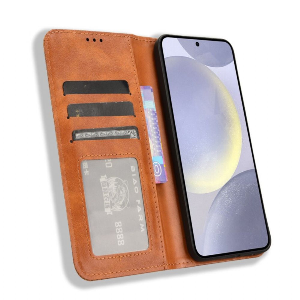 Folio-hoesje Voor Samsung Galaxy S25 Fe Vintage Rand