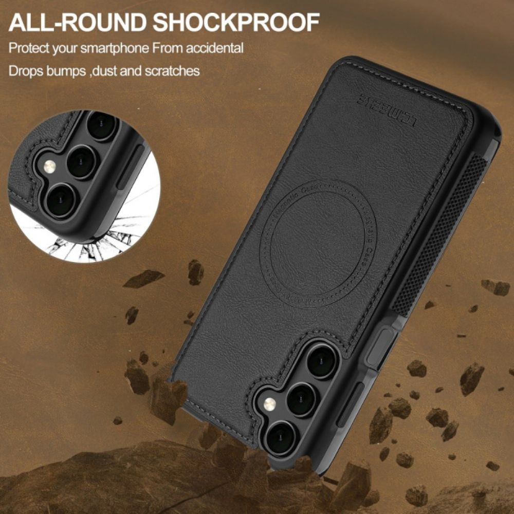 Hoesje Samsung Galaxy S25 Fe Magsafe Compatibel Leerstijl