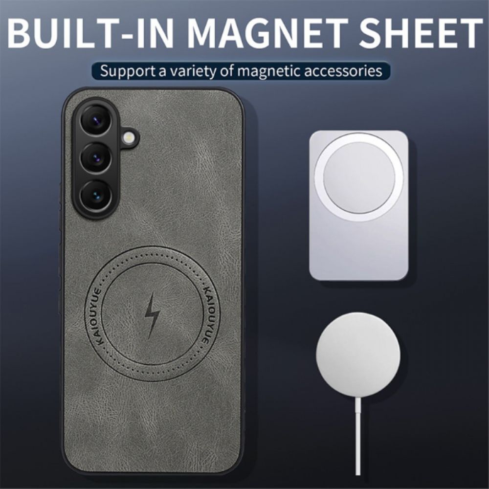 Hoesje Samsung Galaxy S25 Fe Magsafe Met Nappaleer-effect