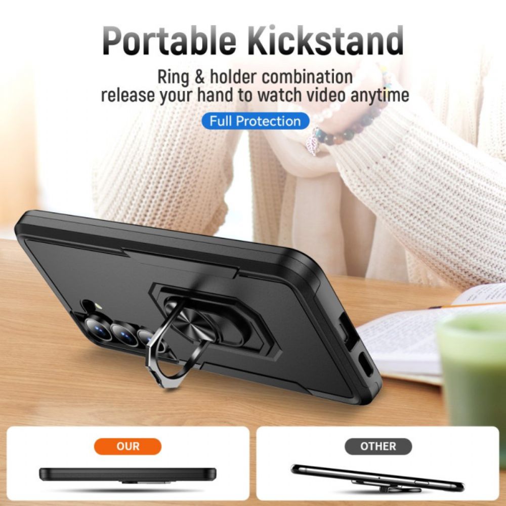 Hoesje Samsung Galaxy S25 Fe Ringhouder Met Metaaleffect