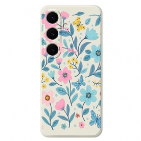 Hoesje Samsung Galaxy S25 Fe Siliconen Met Bloemenprint Bescherming Hoesje