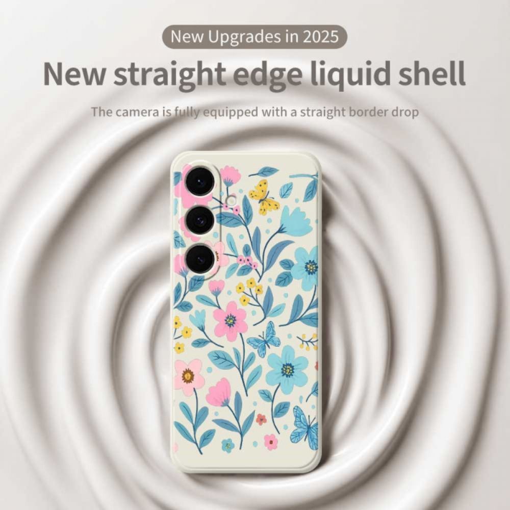 Hoesje Samsung Galaxy S25 Fe Siliconen Met Bloemenprint Bescherming Hoesje