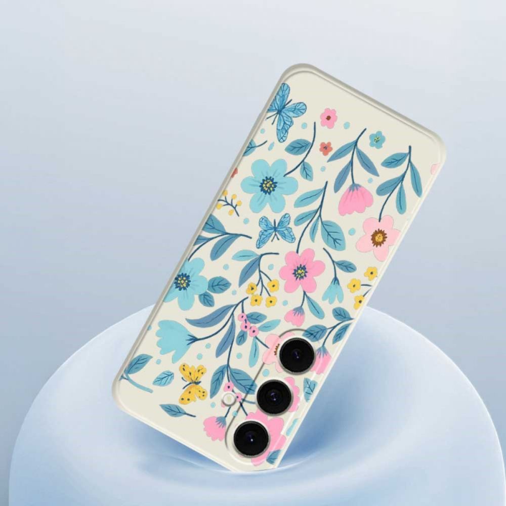 Hoesje Samsung Galaxy S25 Fe Siliconen Met Bloemenprint Bescherming Hoesje