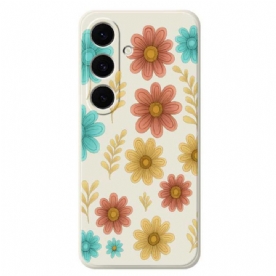 Hoesje Voor Samsung Galaxy S25 Fe Siliconen Met Bloemen