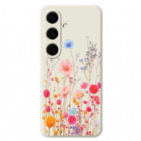 Hoesje Voor Samsung Galaxy S25 Fe Siliconen Met Wilde Bloemen
