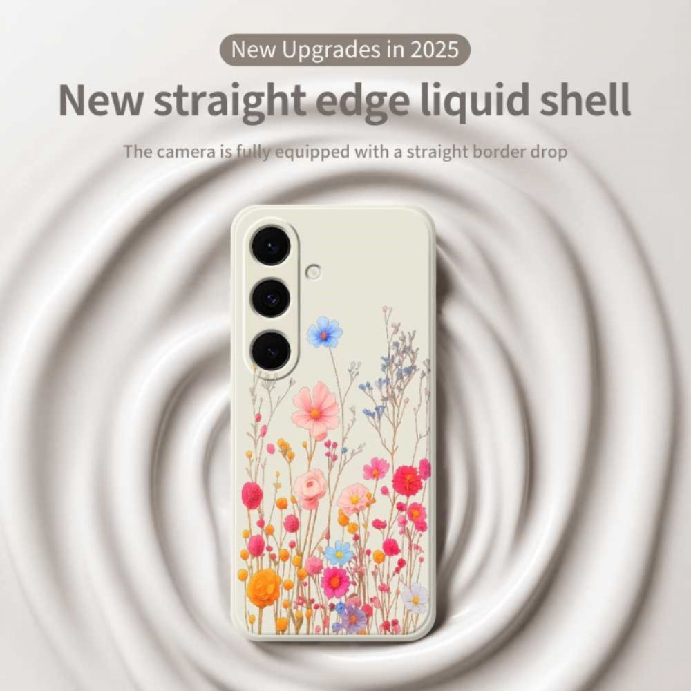 Hoesje Voor Samsung Galaxy S25 Fe Siliconen Met Wilde Bloemen