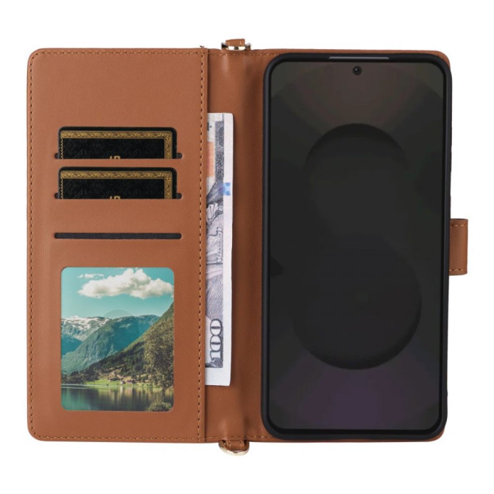 Leren Hoesje Samsung Galaxy S25 Fe Band En Schouderband