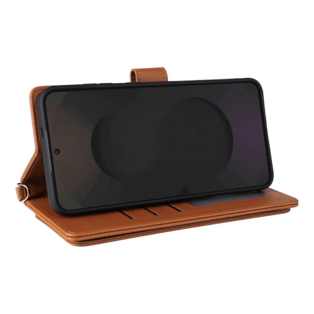 Leren Hoesje Samsung Galaxy S25 Fe Band En Schouderband