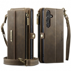 Leren Hoesje Samsung Galaxy S25 Fe Caseme Portemonnee Bescherming Hoesje