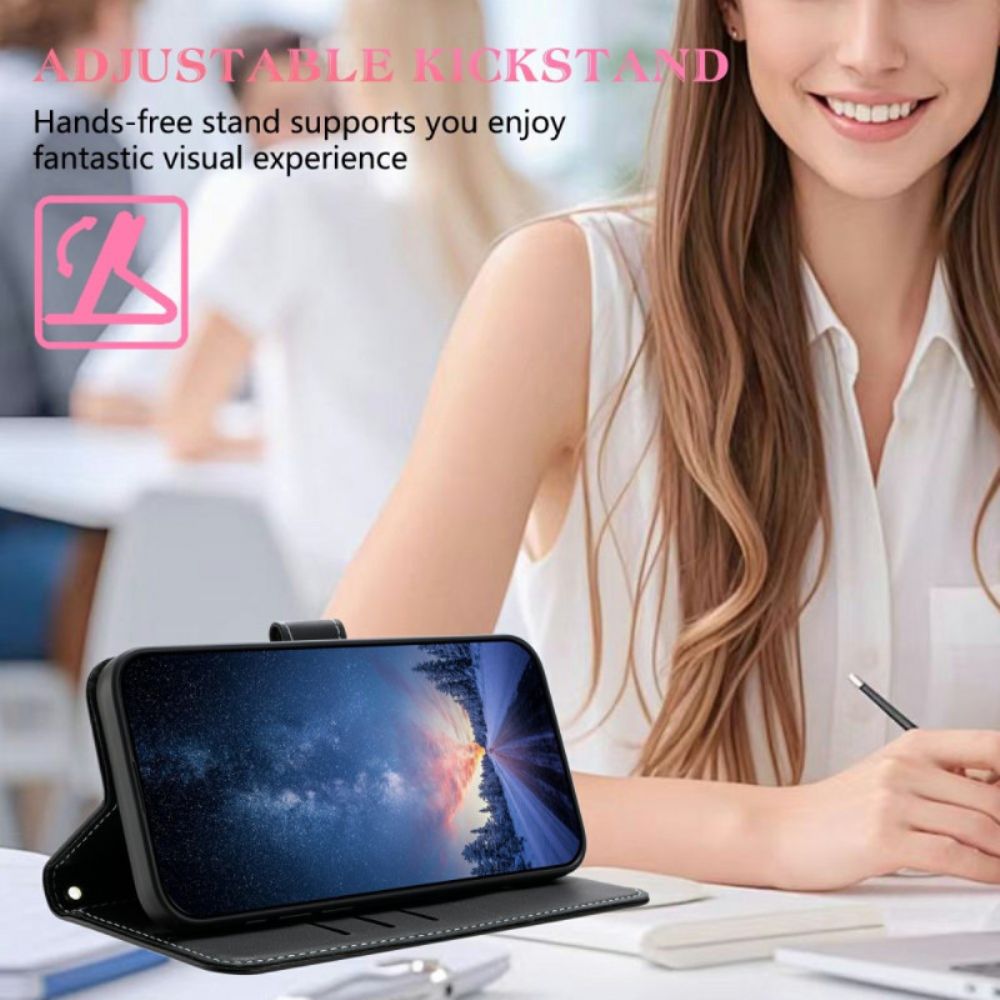 Leren Hoesje Samsung Galaxy S25 Fe Decoratieve Strik Bescherming Hoesje