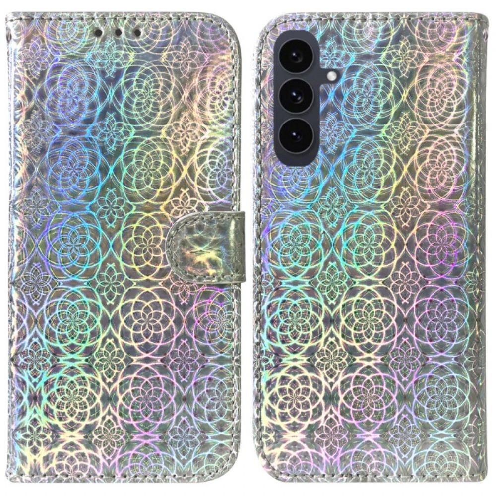 Leren Hoesje Samsung Galaxy S25 Fe Discostijl Bescherming Hoesje