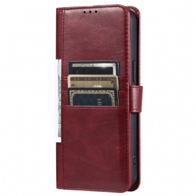 Leren Hoesje Samsung Galaxy S25 Fe Kaarthouder En Bandje