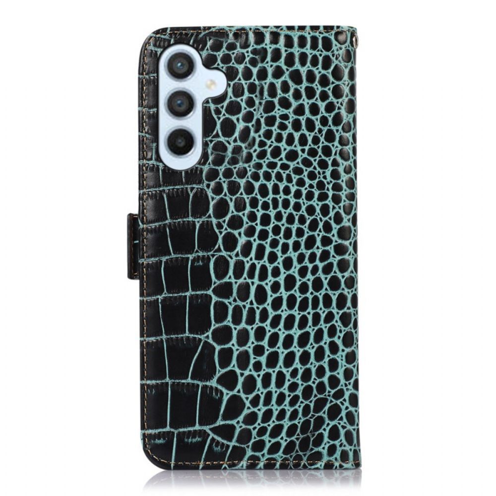 Leren Hoesje Samsung Galaxy S25 Fe Krokodillenprint Bescherming Hoesje