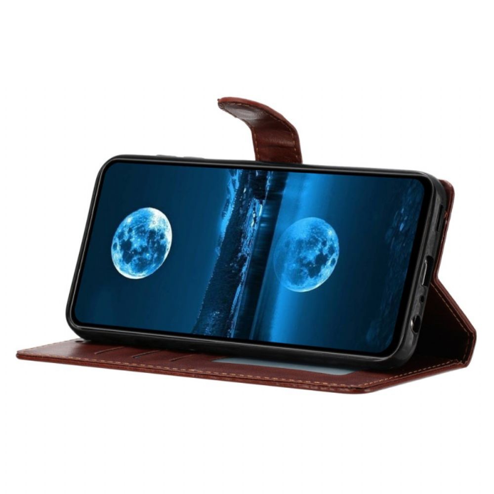 Leren Hoesje Samsung Galaxy S25 Fe Kunstleer Bescherming Hoesje