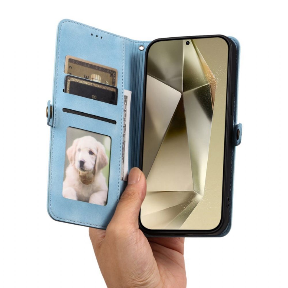 Leren Hoesje Samsung Galaxy S25 Fe Mandala Suède-effect Bescherming Hoesje