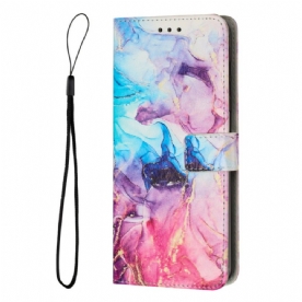 Leren Hoesje Samsung Galaxy S25 Fe Marmerprint