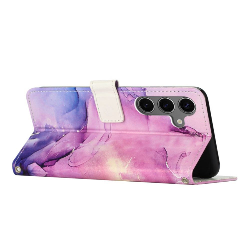 Leren Hoesje Samsung Galaxy S25 Fe Marmerprint