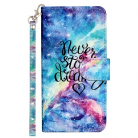 Leren Hoesje Samsung Galaxy S25 Fe Never Stop Dreaming Met Koord Bescherming Hoesje