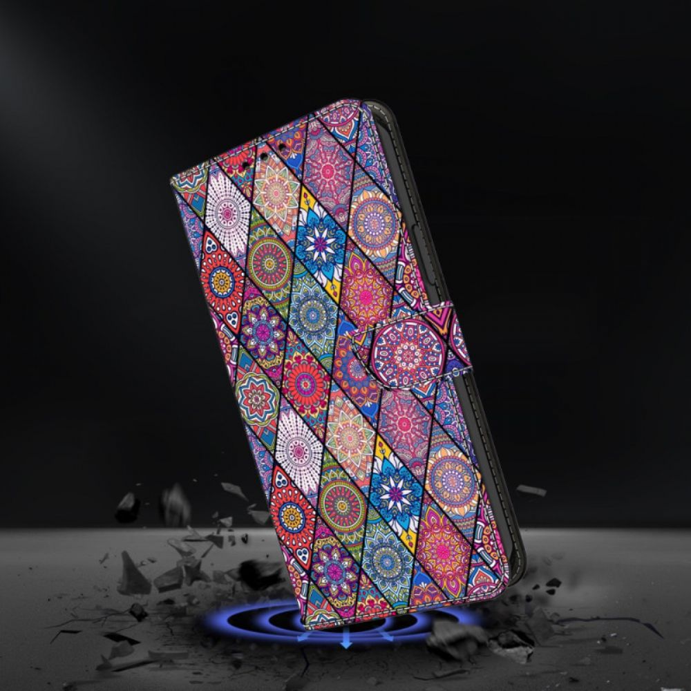 Leren Hoesje Samsung Galaxy S25 Fe Patchwork