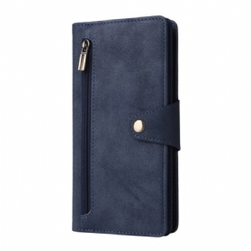 Leren Hoesje Samsung Galaxy S25 Fe Portemonnee Met Rits Bescherming Hoesje