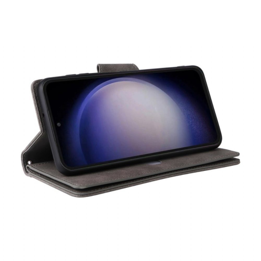 Leren Hoesje Samsung Galaxy S25 Fe Portemonnee Met Rits Bescherming Hoesje