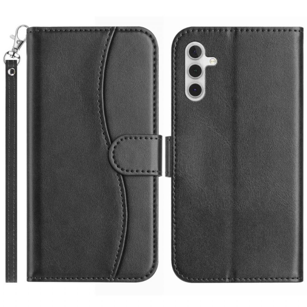 Leren Hoesje Samsung Galaxy S25 Fe S-design Band Bescherming Hoesje