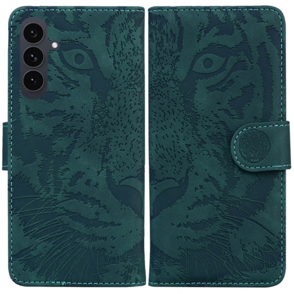 Leren Hoesje Samsung Galaxy S25 Fe Tijgerprint