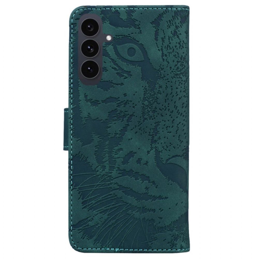 Leren Hoesje Samsung Galaxy S25 Fe Tijgerprint