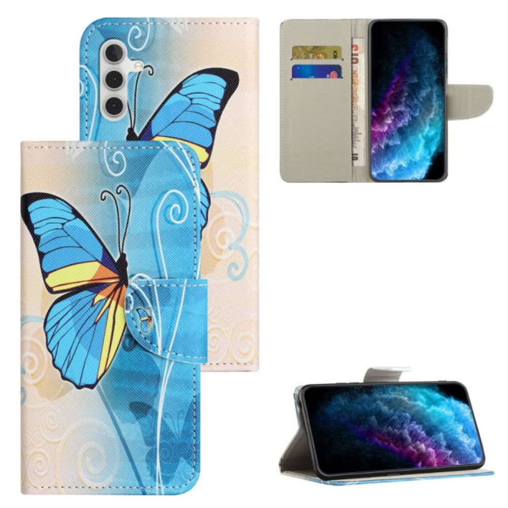 Leren Hoesje Samsung Galaxy S25 Fe Vlinder Bescherming Hoesje
