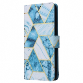 Leren Hoesje Voor Samsung Galaxy S25 Fe Marmerstijl