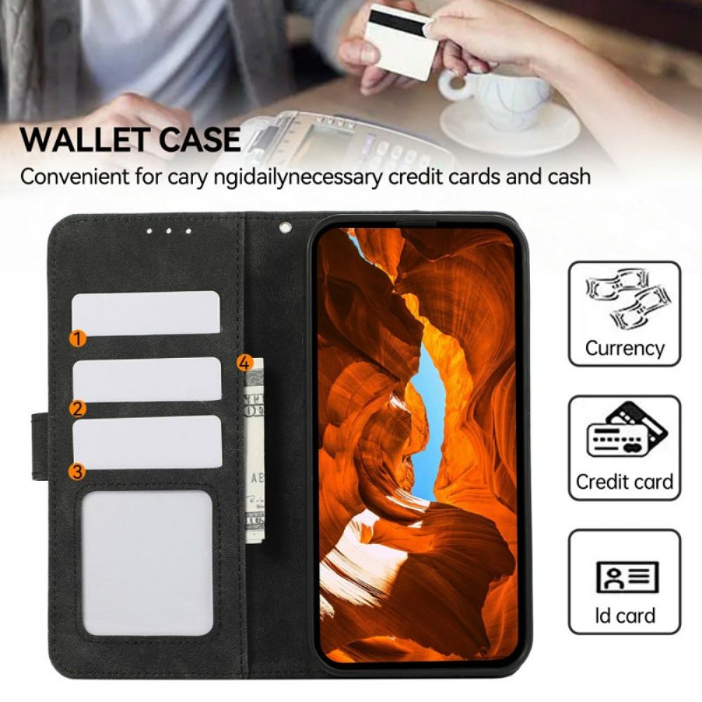 Leren Hoesje Voor Samsung Galaxy S25 Fe Tweekleurige Abeel