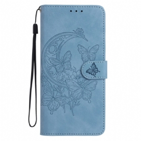 Leren Hoesje Voor Samsung Galaxy S25 Fe Vlinderprint