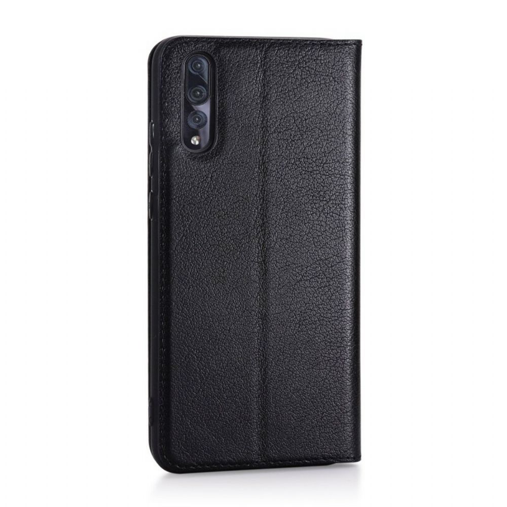 Bescherming Hoesje voor Huawei P20 Pro Echt Leer