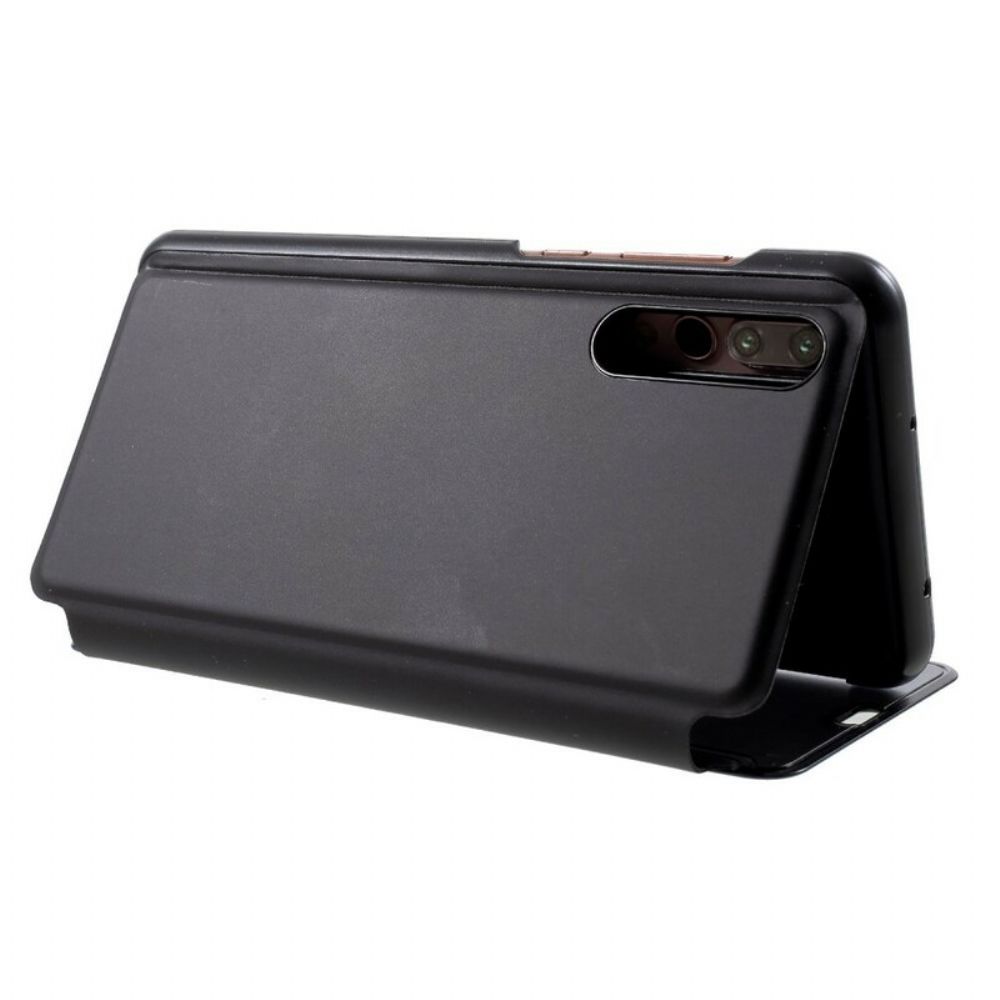 Bescherming Hoesje voor Huawei P20 Pro Folio-hoesje Spiegel En Leereffect