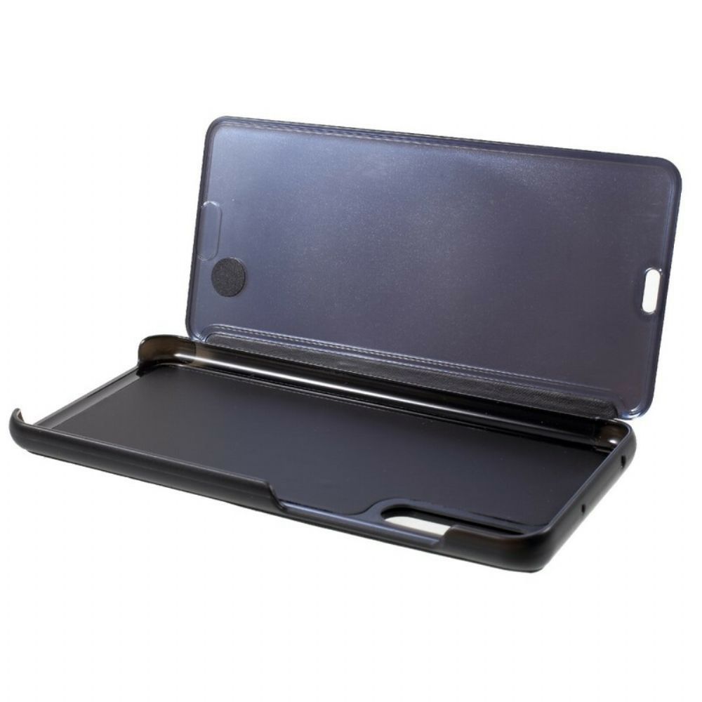 Bescherming Hoesje voor Huawei P20 Pro Folio-hoesje Spiegel En Leereffect