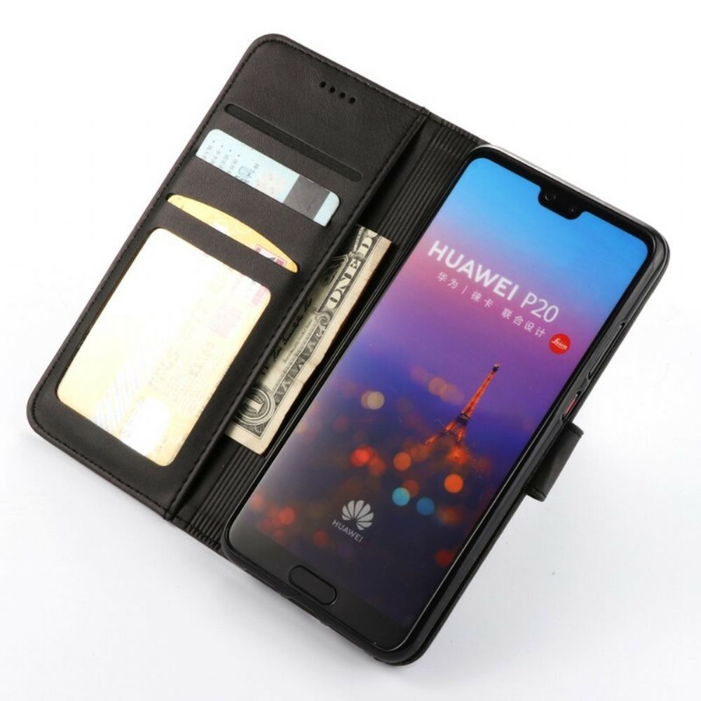 Leren Hoesje voor Huawei P20 Pro Lc.imeeke Leereffect