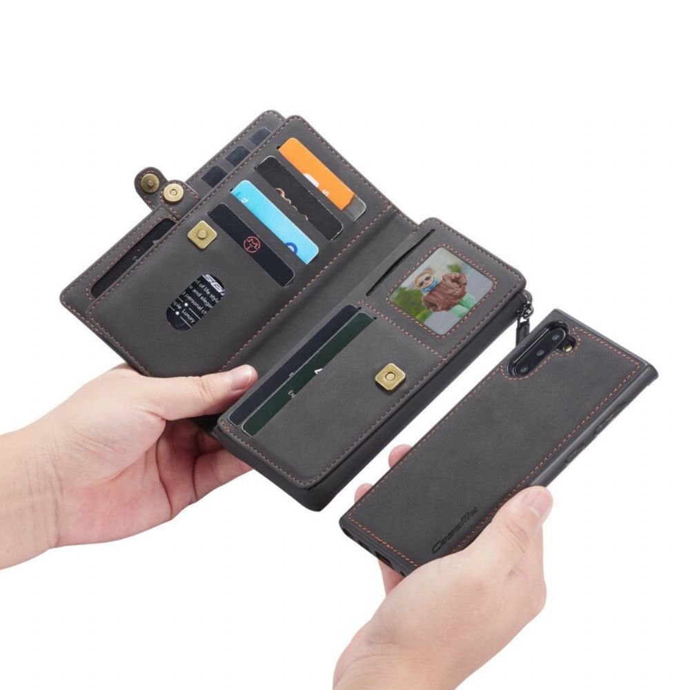 Folio-hoesje voor Samsung Galaxy Note 10 Caseme Vintage Leer