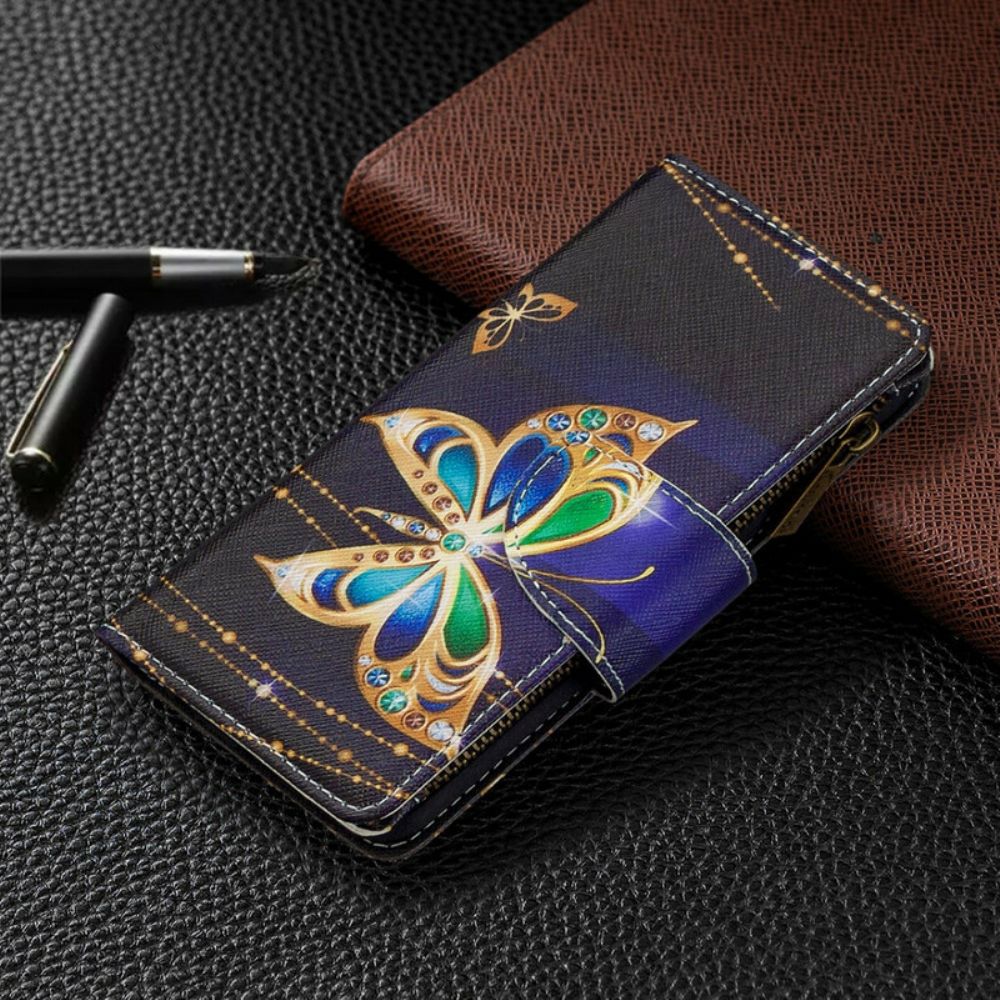 Folio-hoesje voor Samsung Galaxy Note 10 Vlinderszak Met Rits