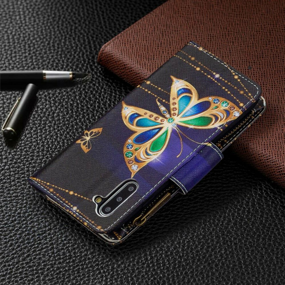Folio-hoesje voor Samsung Galaxy Note 10 Vlinderszak Met Rits